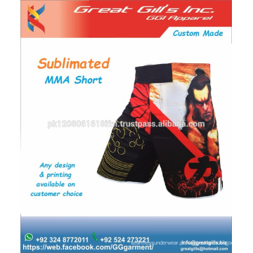 GREAT GILL&#39;s INCORPORATION Tecido de alta qualidade com shorts MMA da Pakistan Printing de luta